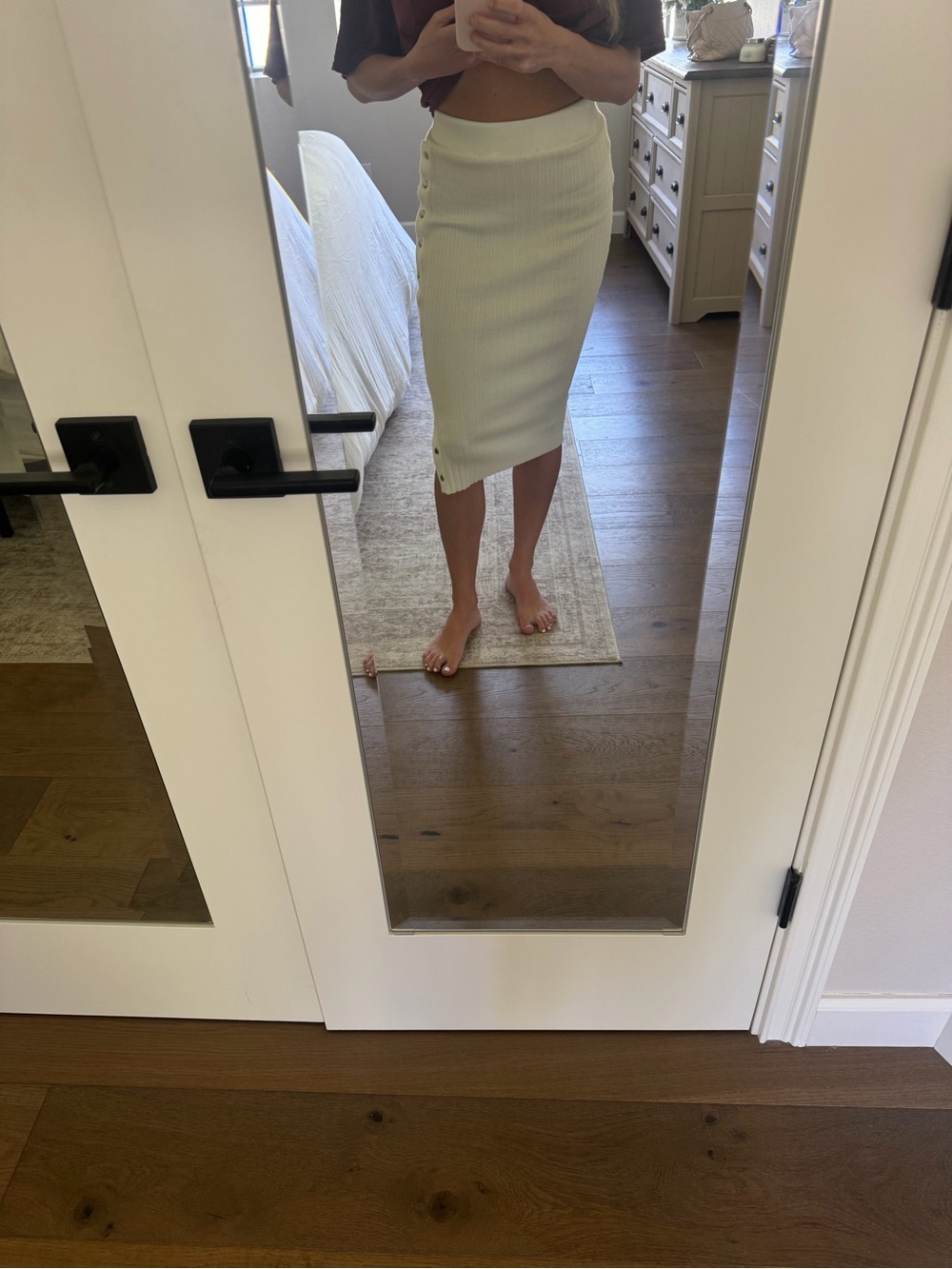 superdown Ribbed Button Skirt - Picture 3 of 4